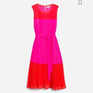 Skies Are Blue - Arabella Pleated Midi Dress. Pink/Red. Size 3X. NWT.